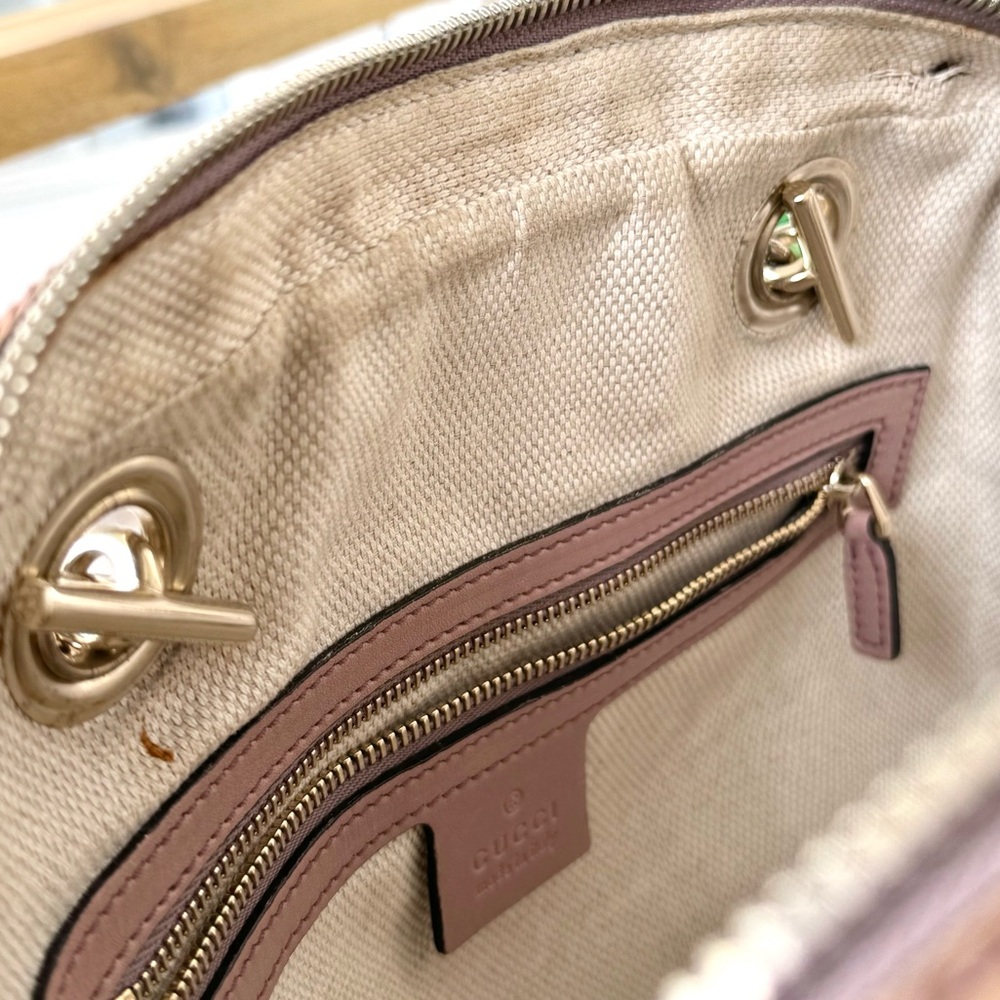 Gucci SoHo Small Tan Patent Leather Top Zip Chain Strap Tassel Shoulder Bag - Picture 15 of 17